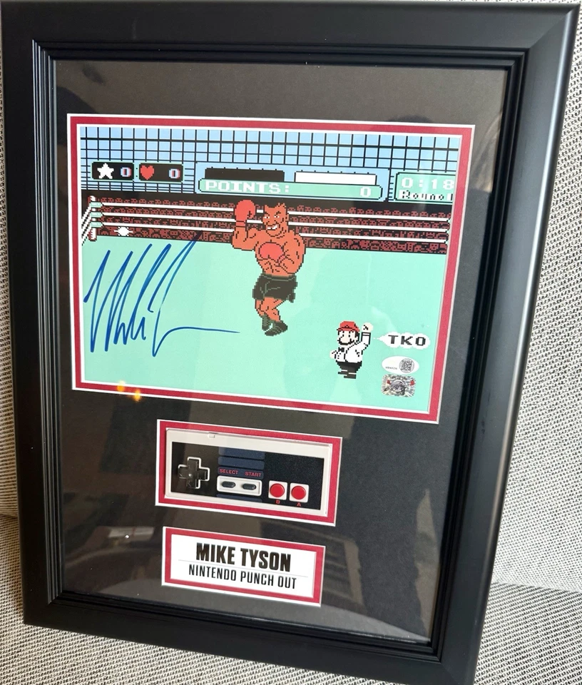 Mike Tyson Signed Knock-Out Picture / Fiterman JSA COA / Nintendo Console - Bild 1 von 4