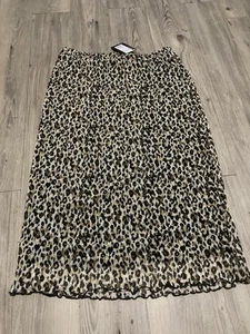 Gr. XL Jdy Leopardenmuster Midi Länge Netz Rock - Bild 1 von 3