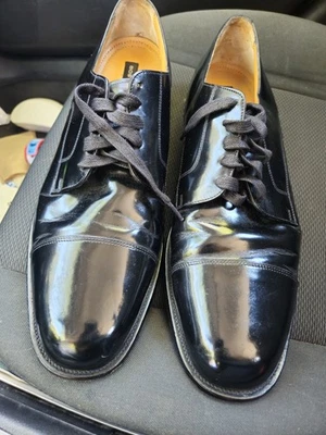 Men’s Black Leather Oxford Lace Up Shoes 25400 Sz 17m Bostonian Luxe  - Image 1 of 4