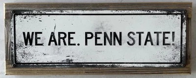 PENN STATE NITTANY LIONS CUSTOM SIGN RUSTIC WOOD METAL MAN CAVE PLAQUE HOMEBODY - Image 1 of 4