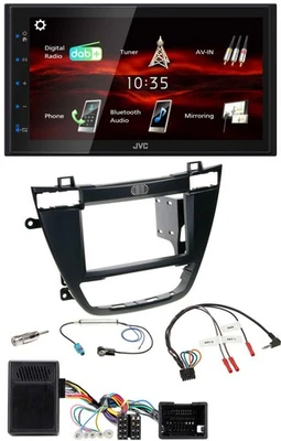 JVC USB Bluetooth Lenkrad DAB 2DIN Autoradio für Opel Insignia ab 08 schwarz - Bild 1 von 4