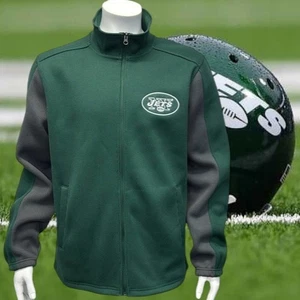Chaqueta LG New York Jets NFL Team GIII Ropa Forrada de Vellón Bordada Cremallera Completa - Imagen 1 de 13