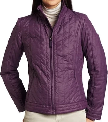 Chaqueta para mujer Prana pequeña púrpura abrigo acolchado cremallera Gorpcore aire libre camping Foto 1 de 4