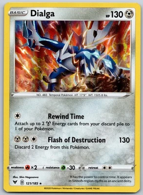 Dialga Holo Holo Rare SWSH04: Vivid Voltage 121/185 NM - Image 1 of 2
