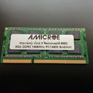 AMICROE 8GB DDR3 Laptop RAM Memory 1866MHz SO-DIMM PC14900 - Picture 1 of 1