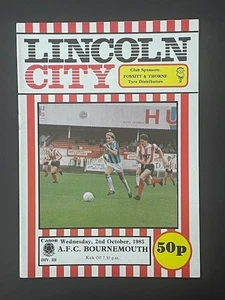1985/86 LINCOLN CITY V BOURNEMOUTH 02-10-1985 DIVISION 3 - Picture 1 of 1