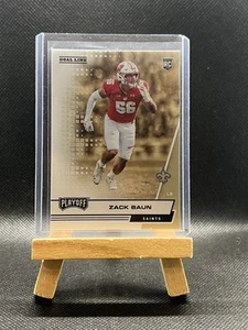 2020 Panini Playoff Football ZACK BAUN #296 RC Red Zone Parallel SAINTS EAGLES - Picture 1 of 2