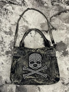 Crazy Washed Skull Mastermind Diesel Style Y2K Vintage Bag Japanese Archive Hype - Bild 1 von 14