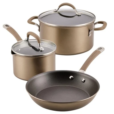Circulon 5 Piece Nonstick Cookware Set Induction Ready Bronze lids - Image 1 of 4