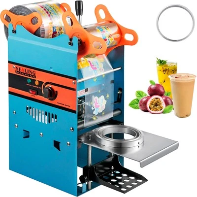 Manual Bubble Tea Cup Sealer Machine 300-500 Cup/h Sealing Machine Blue - Image 1 of 4