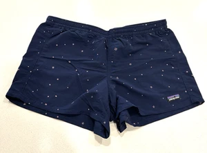 Patagonia Baggies Girl's XXL Navy Stars Print 4" Inseam 30" Elastic Waist Nylon - Picture 1 of 8