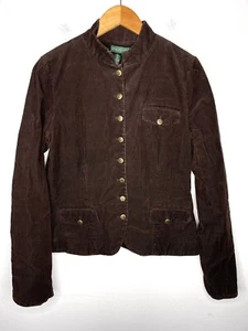 Ralph Lauren Large Brown Corduroy Jacket RRL Polo Military Medieval VTG Officer - Picture 1 of 7