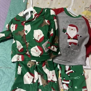 Carter’s Santa’s Sidekick Fleece Pajama Set Carter's 12 Month Two Sets NWT - Picture 1 of 10