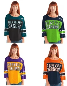 GIII Apparel NFL First Team Mesh 3/4 Sleeve T-Shirts - Picture 1 of 10