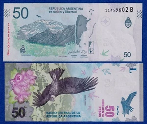 Argentina 50 Peso (2018) P-363 UNC Banknote - Condor / Aconcagua Mountain - Picture 1 of 5