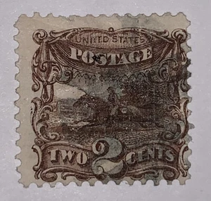 TRAVELSTAMPS:1869 US Stamps Scott #113 Pony Express The Pictorials used ng - Picture 1 of 5