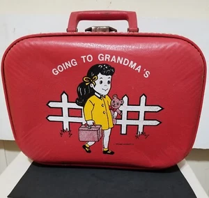 Vintage Trojan Luggage Company Child's Suitcase 1960s to 1970s Red - Picture 1 of 11