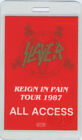 Slayer 1987 Reign In Pain Laminated Backstage Pass Aa