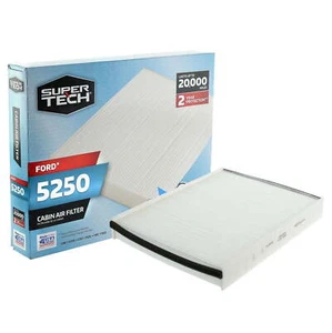 Super Tech Cabin Air Filter 5250, Replacement Air/Dust Filter for Ford - Picture 1 of 6