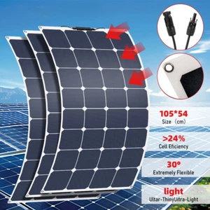 300w 600w 900W Monocrystalline 18V Flexible Solar Panel for RV/Camper/Boat/Home - Picture 1 of 25