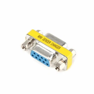 9 Pin RS-232 DB9 Female to Female Serial Cable Gender Changer Coupler Adapter US - Picture 1 of 6