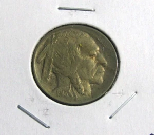 1913-P T1 Buffalo Nickel 5C Coin #12 - AU+ - Picture 1 of 4