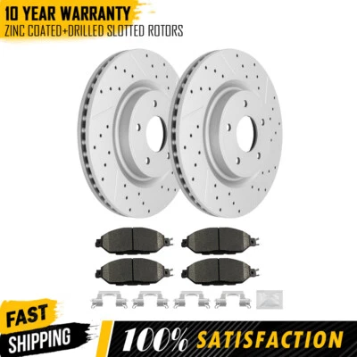 For Nissan Pathfinder Murano Infiniti QX60 2013-2019 Front Rotors + Brake Pads - Image 1 of 4