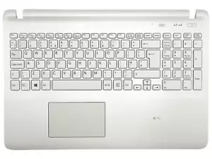 Sony Vaio SVF152 SVF152C29M SVF152A29M cover bracciolo tastiera retroilluminata UK bianco - Foto 1 di 2