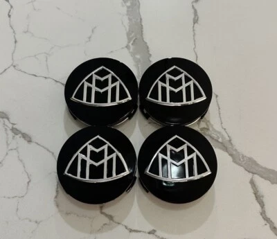 4 центральных колпака ступицы колеса Mercedes Maybach вставки (75 мм) спортивные черные - Изображение 1 из 2