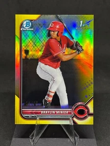 Braylin Minier 2022 1st Bowman Chrome Prospects #BCP-93 refractor amarillo/75 - Imagen 1 de 2