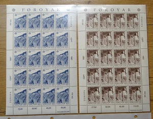 Feroe 149 - 150 KB juego de arcos nuevo arco Dinamarca CEPT Europa 1987 - Imagen 1 de 3
