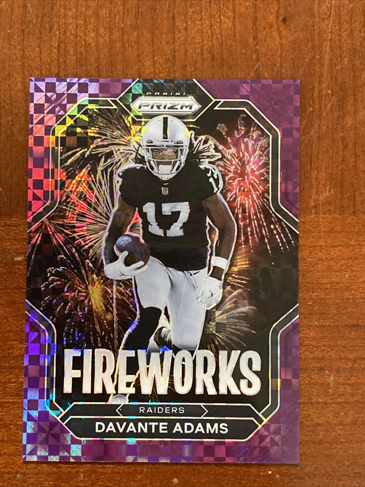 2022 Panini Prizm Davante Adams fireworks purple power #6/49 SSP Raiders 🔥📈📈