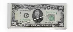 1950A Federal Reserve Note $20 Dollar Diagonal Gutter Fold Error RARE CN678 - Picture 1 of 2
