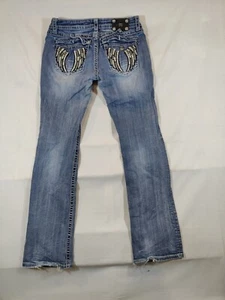 Stivaletto Miss Me Jeans donna 32 firmato taglio ali d'angelo tasche western denim blu - Foto 1 di 11