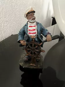 KAPITÄN am RUDER mit FERNGLAS,Seemann,Figur,14-14.5cm,Kunstharz - Bild 1 von 9