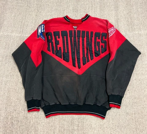 Vintage Detroit Red Wing Sweatshirt Mens Extra Large Red 1990s NHL Hockey Cover