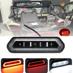 UTV LED Chase Brake Tail Lights Chase Light For Polaris RZR Ranger Can Am Yellow - Foto 1 di 19