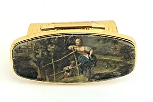 Soporte Lápiz Labial con Espejo e Imagen de Niña en Puente Diseño Vintage  - Imagen 1 de 7