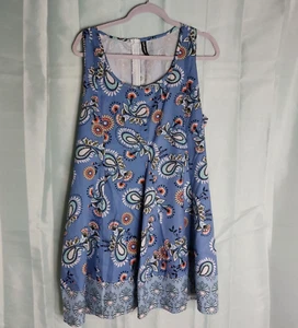 JFN Spring Summer Dress Casual Vacation U-neck Sleeveless mini Light polyester - Picture 1 of 6