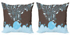 Cartoon Pillow Covers Pack of 2 Batik Sea Whale Tribal