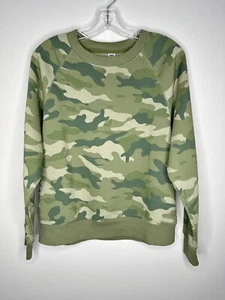 Old Navy Size M Green Camo Crew Neck Fleece Top - Picture 1 of 4