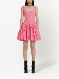 ALEXANDER MCQUEEN Ruffled taffeta mini dress - Picture 1 of 10