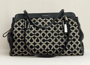 Coach Madison Op Art Sateen Kimberly Carry All Shoulder/Handbag/Purse 25624 - Picture 1 of 23
