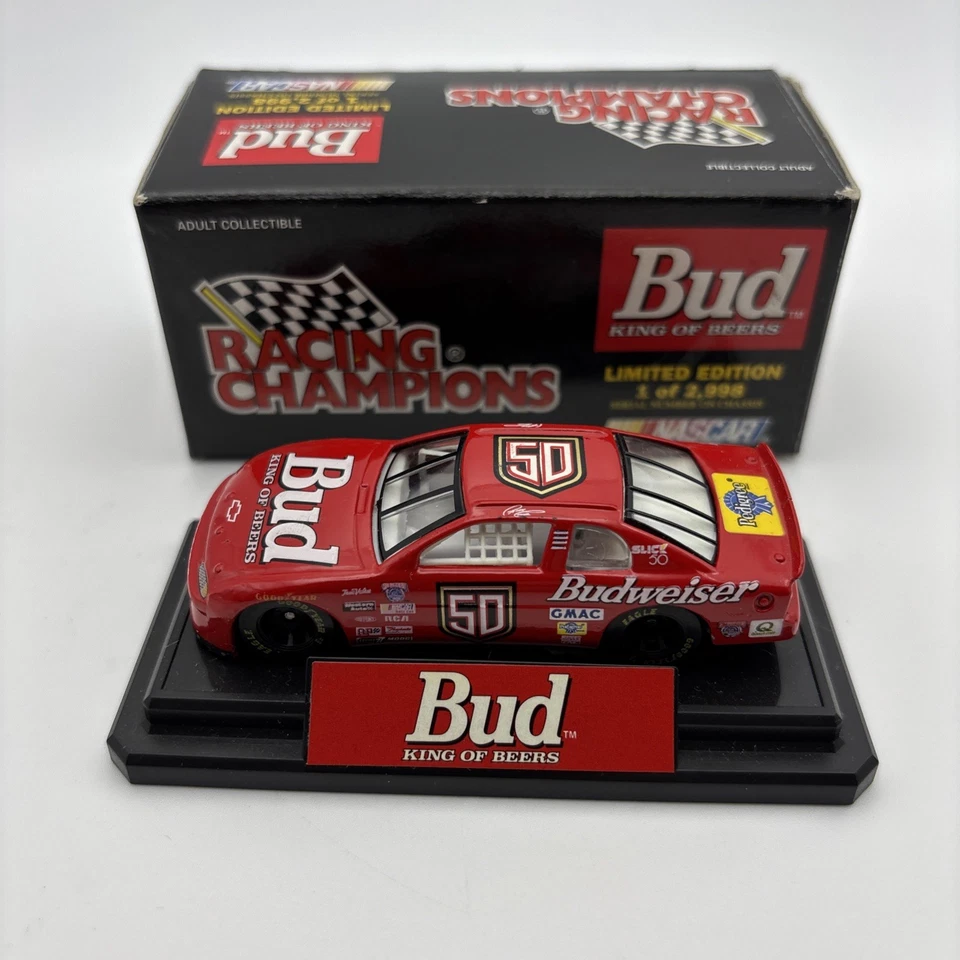 Budweiser #50 1998 Ricky Craven Chevy rojo 1:64 campeón de carreras NASCAR LE 1/2998 Foto 1 de 4