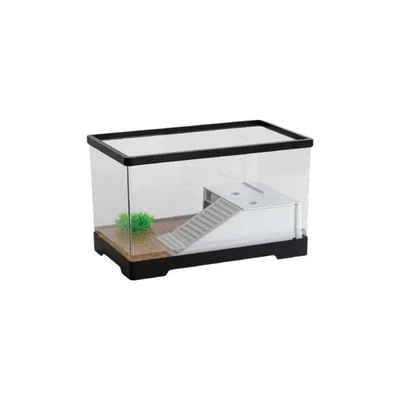 Habitat tortue acrylique PET avec plage et circulation d’eau - Photo 1/4