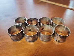 Vintage 8er Set versilbert ?  Serviettenringe Made in India angelaufen - Bild 1 von 8