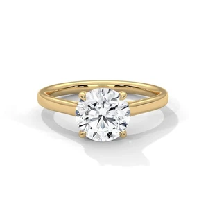 1 Karat Solitär Diamant Verlobungsring D VS1 Rundschliff Lab Grown 14 Karat Gold - Bild 1 von 16