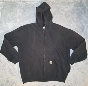 Vintage Carhartt Hoodie Workwear Full Zip 2000er Herren Gr. 2XL schwarz - Bild 1 von 8