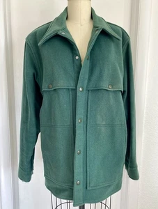 Vintage CC Filson Co Mackinaw Wool Cape Coat Jacket Lot 97 Green USA Medium READ - Picture 1 of 16