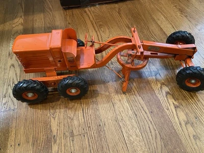 VINTAGE DOEPKE MODEL TOY ADAMS ROAD GRADER ORANGE DIESEL 1948 - 1950'S ? CLEAN! - Image 1 of 4